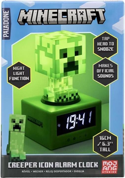 Actual product image Paladone Products Paladone Creeper Icon Alarm Clock