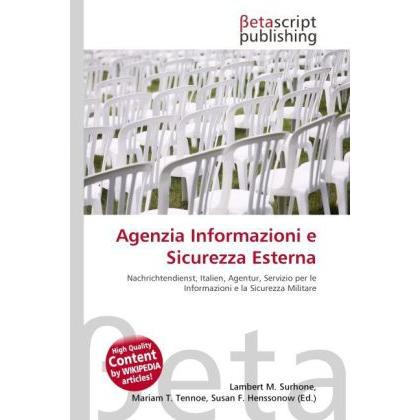 Agenzia Informazioni e Sicurezza Esterna, Fachbücher