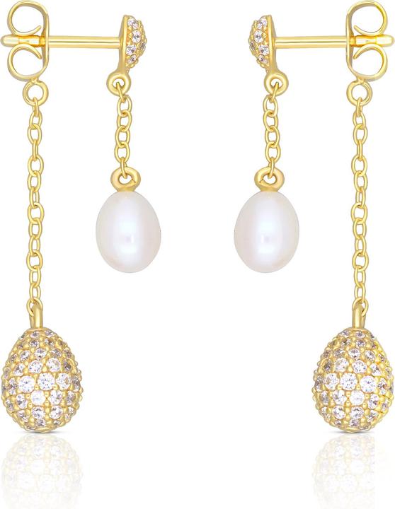 Produktbild Muau Earrings silver 925 freshwater pearl 5-5.5mm cubic zirconia (Silber 925)