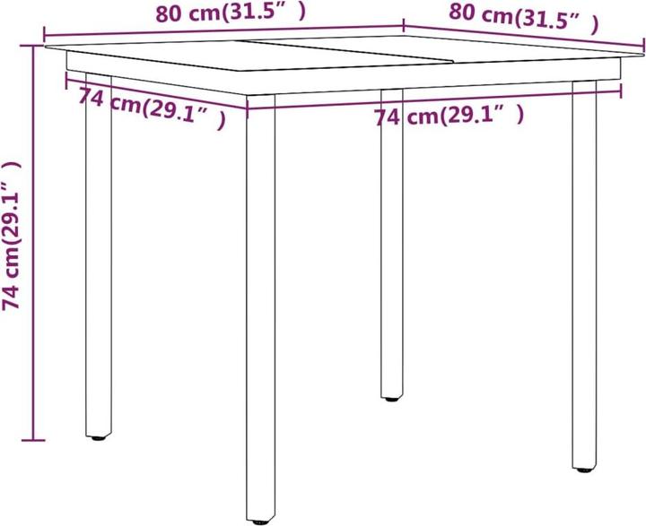 Produktbild vidaXL Garten Essgruppe