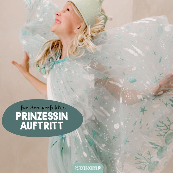 Produktbild Papierdrachen Tüll Cape mit Glitzer – mint