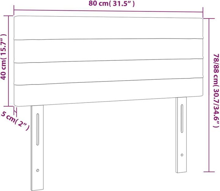 Produktbild vidaXL Kopfteil (80 x 5 x 88 cm)
