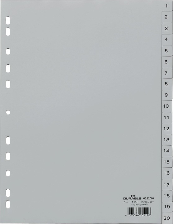 Actual product image Durable Register PP