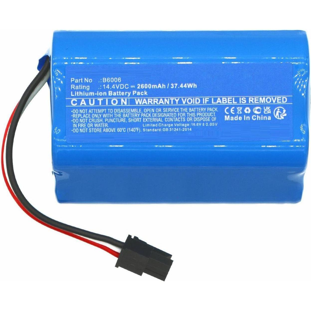 CoreParts Battery 14.4V 2600mAh 37.44Wh, Staubsauger Roboter Zubehör, Blau