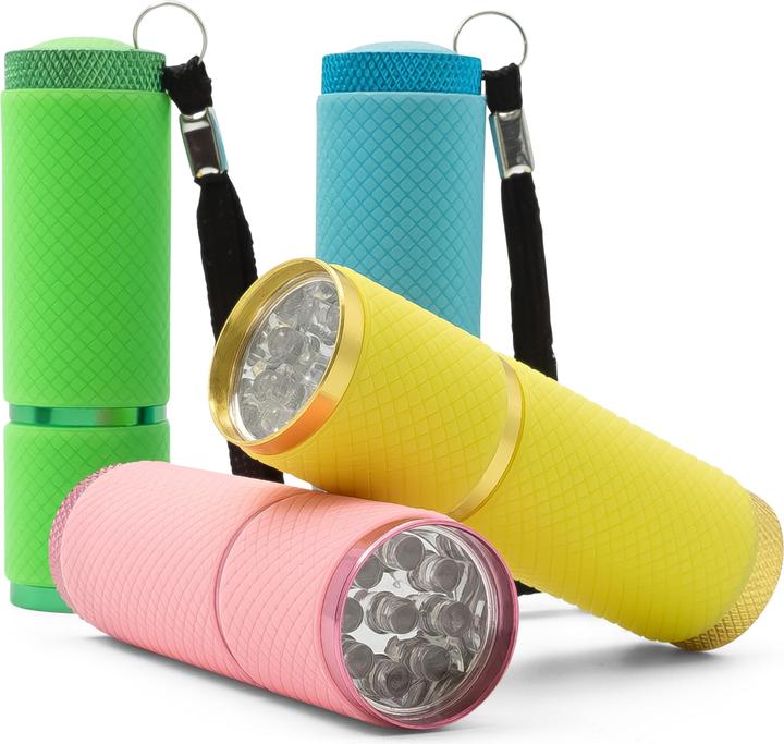 Actual product image Werkstein Mini aluminium LED torch - Assorted (set of 4) (10 cm, 45 lm)