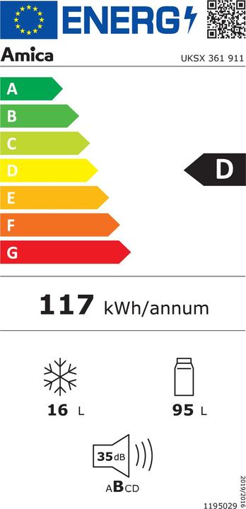 Energie-Label Amica UKSX 361 911 (111 l)
