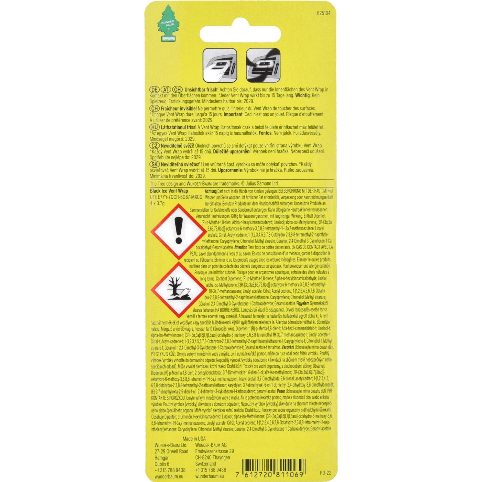 Thumbnail - Wunder-Baum, Lufterfrischer, Wunderbaum Vent Wrap Black Ice 9800810