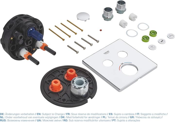 Produktbild Grohe Grohtherm SmartControl, Chrom, Eckig, 2 Ventile