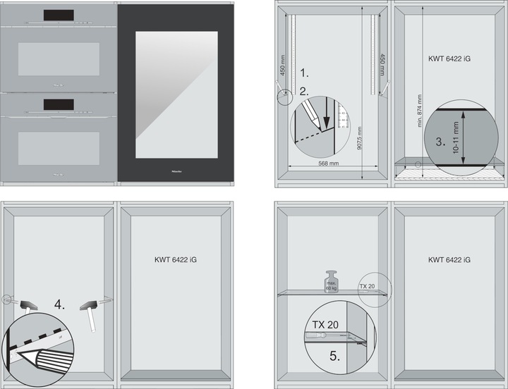 Actual product image Miele KWT 6422 iG-1 sw EB wine cabinetG 89cm 104L/33Flx0.75L integr