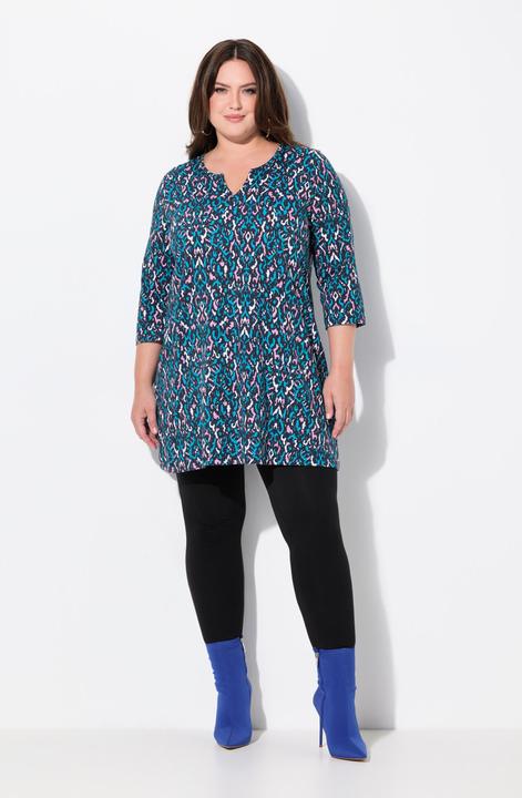 Immagine prodotto Ulla Popken Maglia dal taglio lungo e svasato con scollo a tunica e maniche a 3/4 (58)