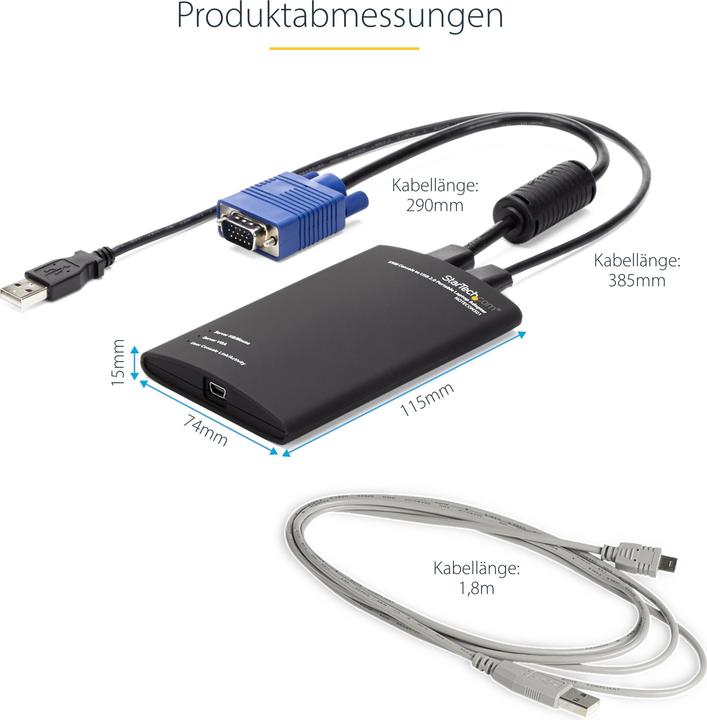 Produktbild StarTech Kvm To USB Laptop Crash Cart