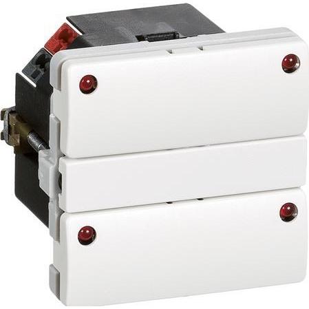 LK, Lichtschalter + Storenschalter, FUGA KNX Steuerschalter - 4 Tasten und Status-LED, weiss