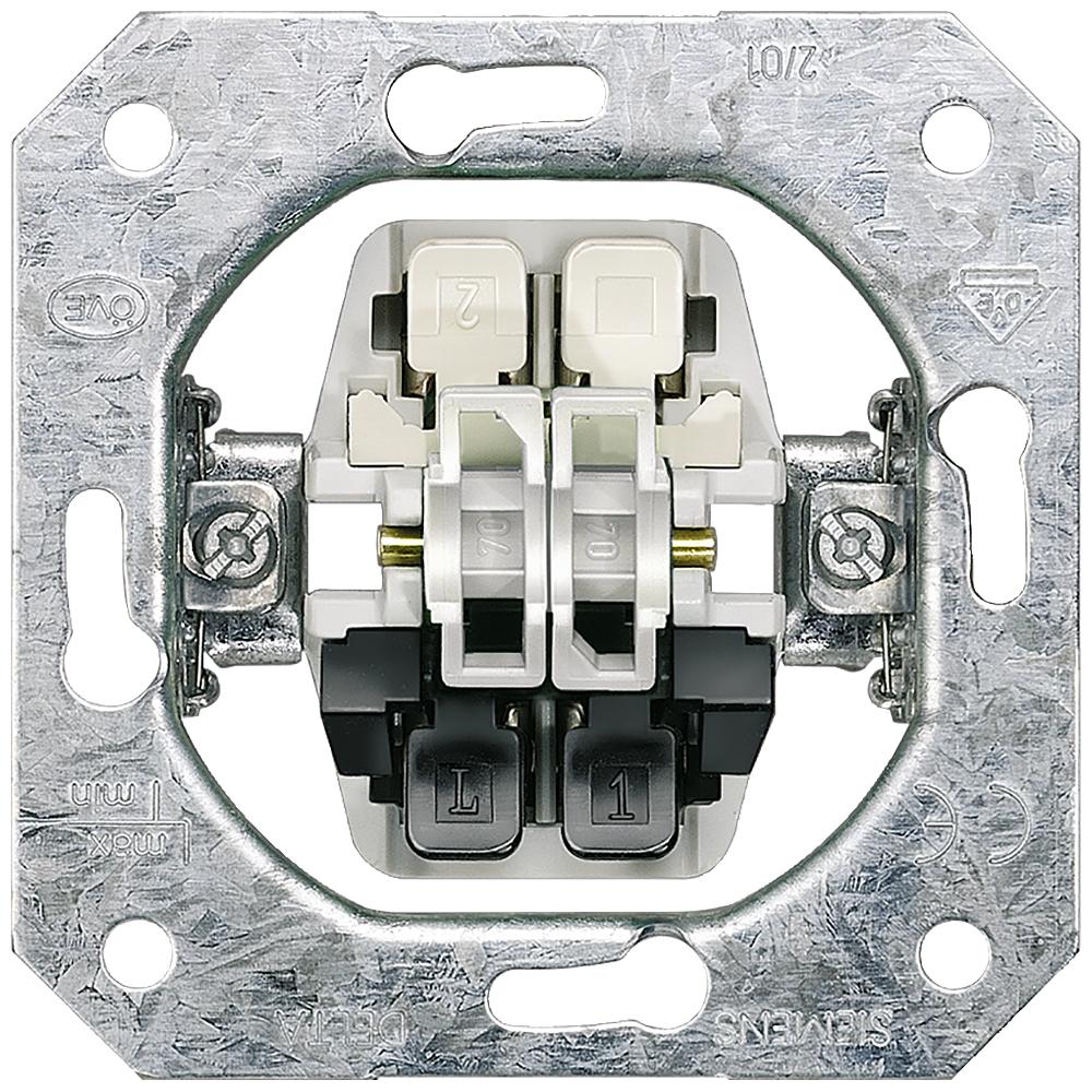 Siemens Jalousieschalter-Einsatz IP20 Wippe 2p 5TA2154-0KK, Taster + Schalter, Mehrfarbig