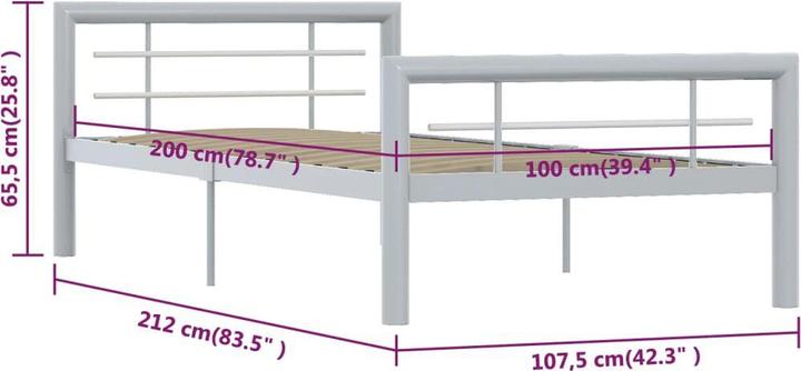 Image du produit vidaXL Bettgestell (100 x 200 cm)