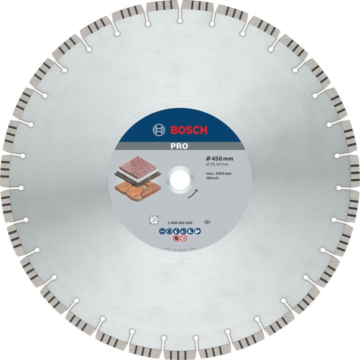 Produktbild Bosch Professional Zubehör PRO Stone Diamanttrennscheibe, 450 x 25,4 mm