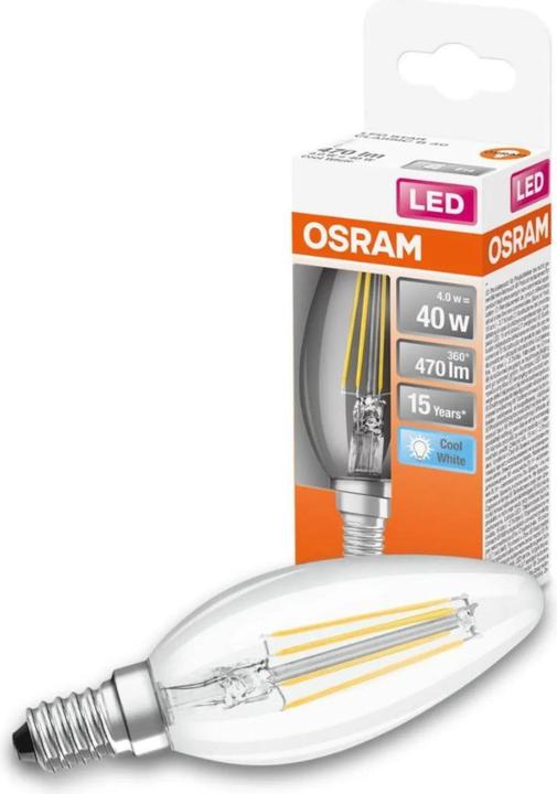 Produktbild Osram Led Retrofit Classic B (E14, 4 W, 470 lm, 1 x, E)