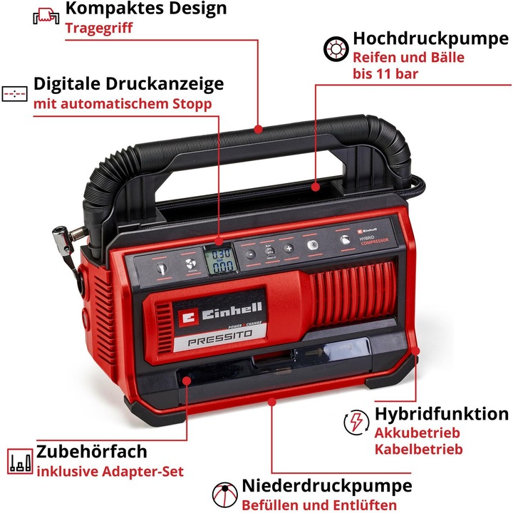 Actual product image Einhell Pressito 18/25 Hybrid (11 bar, 0 l)