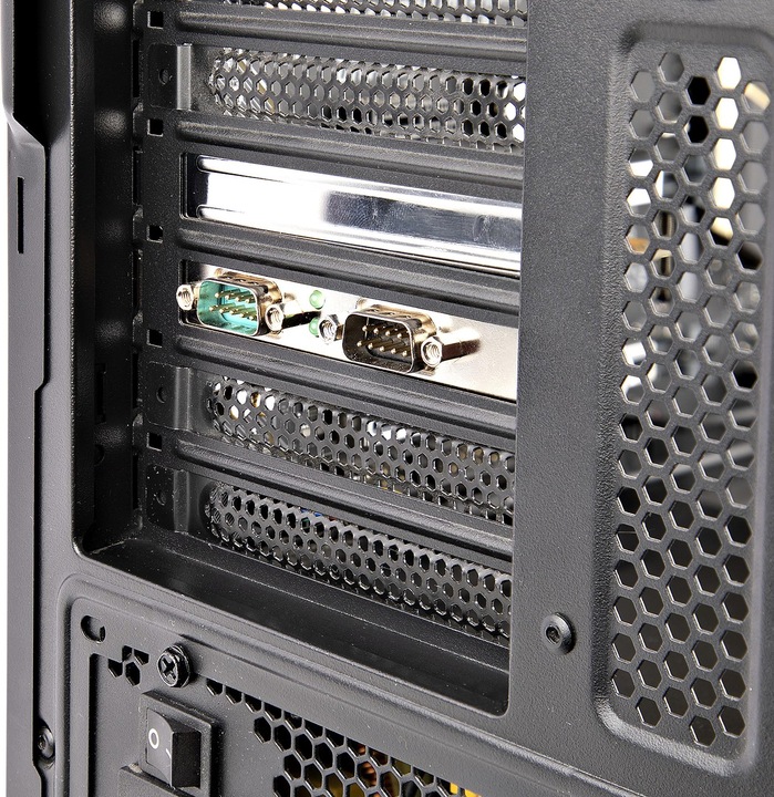 Produktbild StarTech com 2-Port PCI Express Serial Card, Dual Port PCIe to RS232 (DB9) Serial Card, 16C1050 UART (0.07 m, Industriekabel)