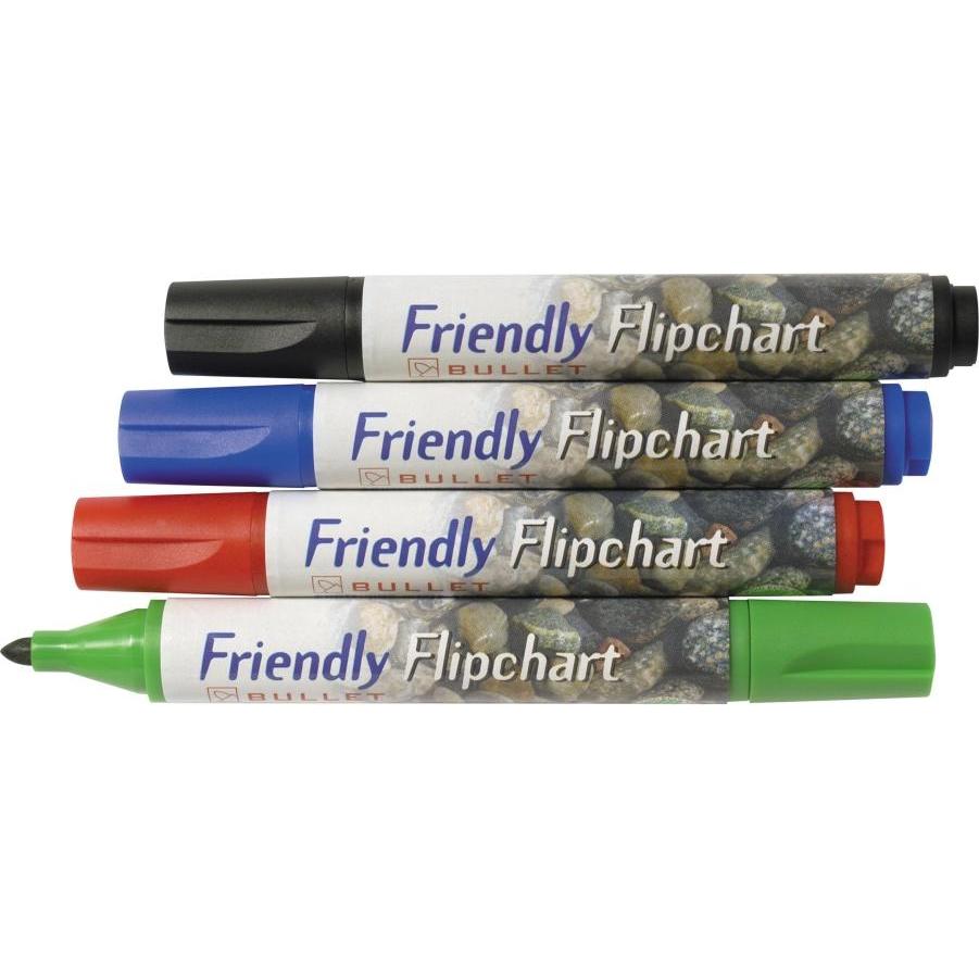 Ballograf, Marker, Flipovermarker Friendly, rund, aeske a 4 farver
