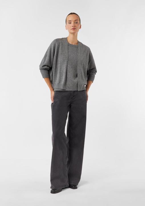 Produktbild Comma Strickjacke Cardigan mit Glitzergarn und Fledermausärmeln (L)