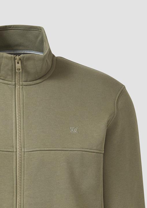 Produktbild s.Oliver Sweatshirt Jacke Sweatshirt-Jacke mit Stehkragen und Eingrifftaschen (M)