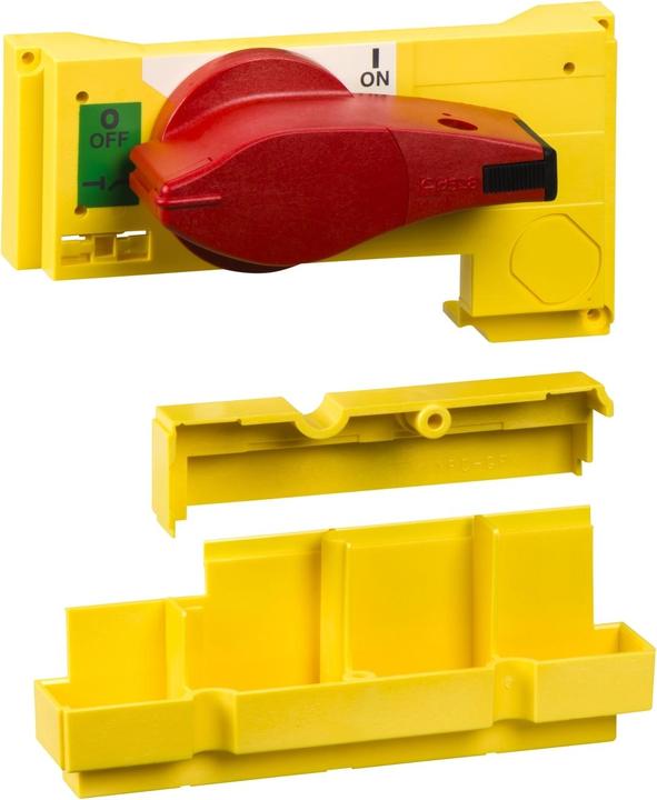 Produktbild Schneider Electric Frontabdeckung gelb und Drehantrieb rot 31039