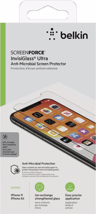 Produktbild Belkin ScreenForce InvisiG.Ultra antimik.iPhone 11/XR (1 Stk., Apple iPhone 11, Apple iPhone XR)