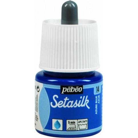 Pebeo, Künstlerfarbe + Bastelfarbe, Setasilk (Azur, 45 ml)