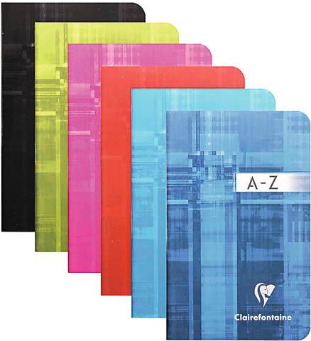 Actual product image Clairefontaine Notebook with index A - Z (90 x 140 mm, Checked, Soft cover)