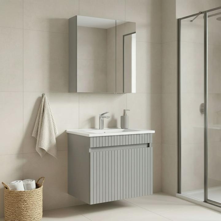 Produktbild Homitis Tivoli 65 Bathroom Cabinet With Sink & Mirror Set (2 Pieces)