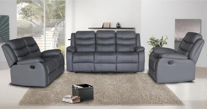HTI-Living Sofagarnitur mit Relaxfunktion Kirwall Anthrazit