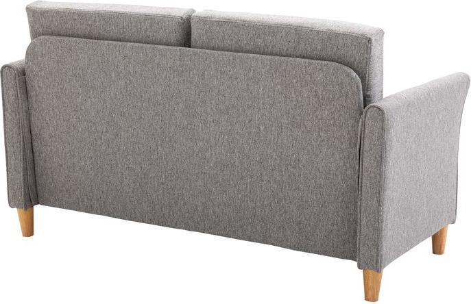 Image du produit Swisshandel24 Canapé double amovible avec coussins Lin Gris clair 141x65x78cm (2 places)