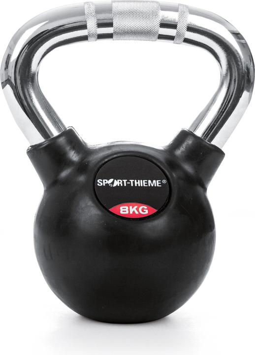Actual product image Sport-Thieme Kettlebell rubberized with knurled chrome handle