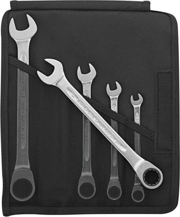 Stahlwille 5-teilig Satz Ratschen-Ringmaulschlüssel (19 mm, 10 mm, 17 mm, 8 mm, 13 mm)