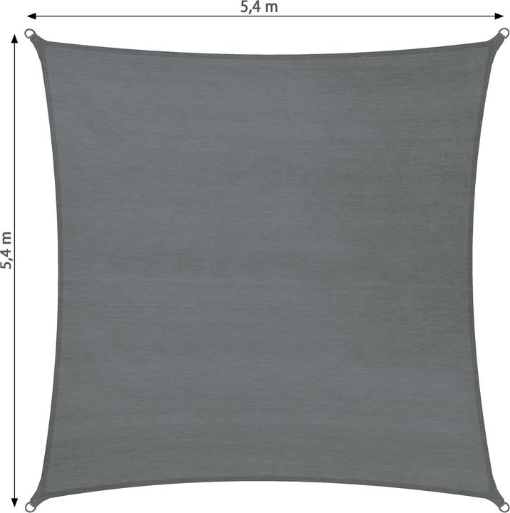 Produktbild tectake Polyethylen Sonnensegel quadratisch, Variante 2 (540 x 540 cm)