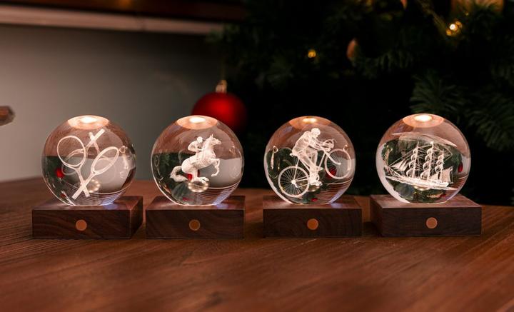 Actual product image Gingko Amber Crystal Light