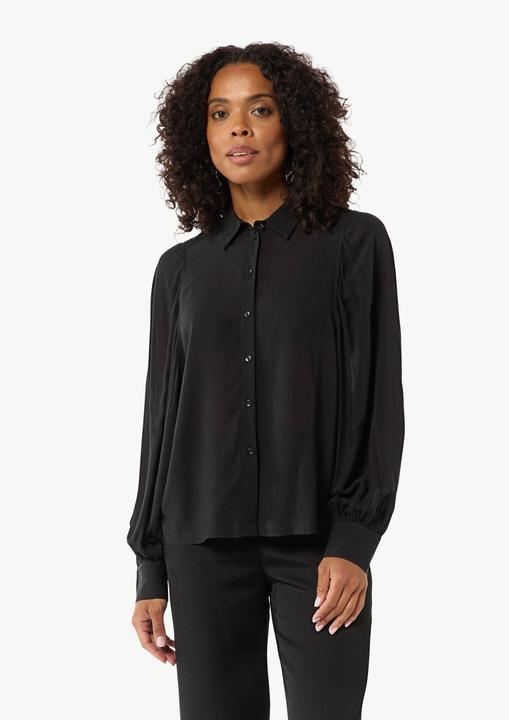 Produktbild Comma Bluse Relaxed-Fit-Bluse mit voluminösen Ärmeln und Raffungen (42)