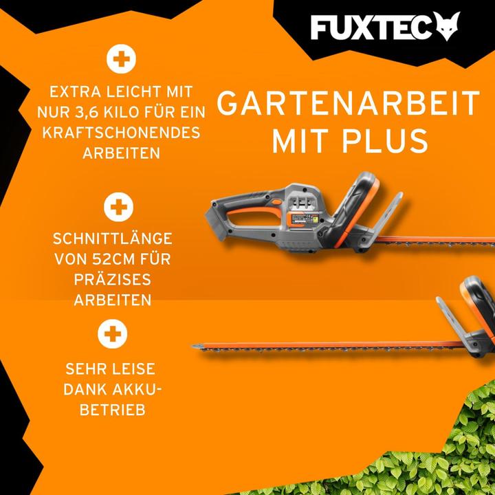 Produktbild Fuxtec 20V Akku Heckenscheren FX-E1HS20 ohne Akkupack, ohne Ladegerät (Akkubetrieb)
