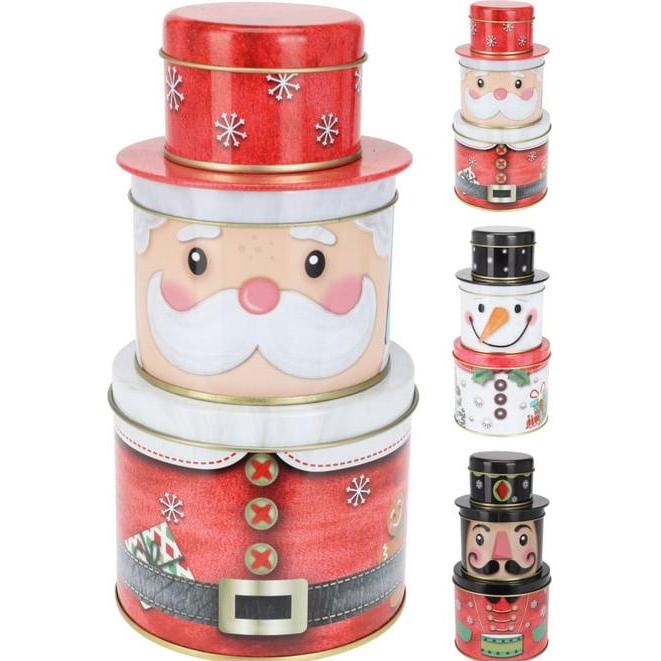 AM/63 3-er Set Gebäckdosen - stapelbar - 1 Set, Vorratsbehälter
