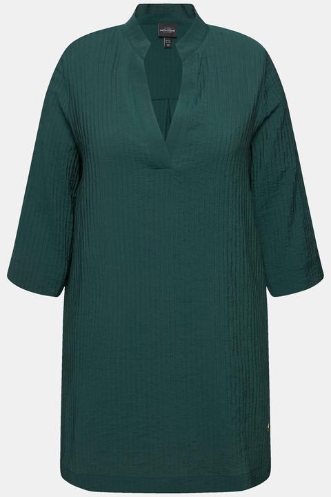 Actual product image Ulla Popken Crushed Viscose Split Neck Blouse (60)