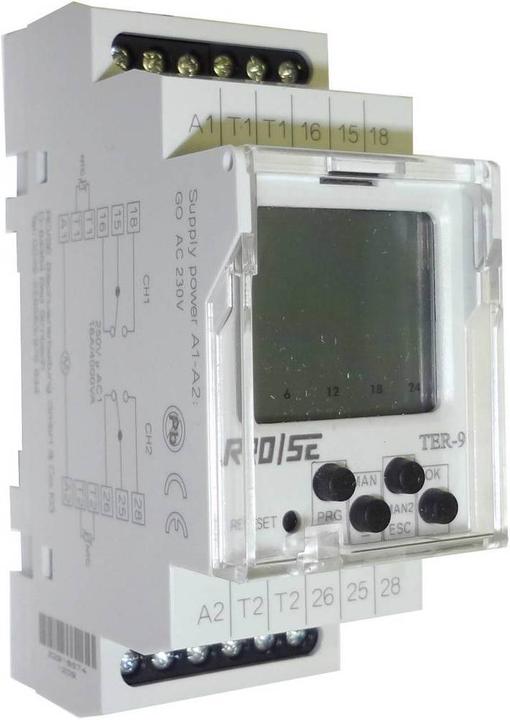 Actual product image Rose Lm Control cabinet heating stat Digital multifunction thermostat with 2 temperature inputs