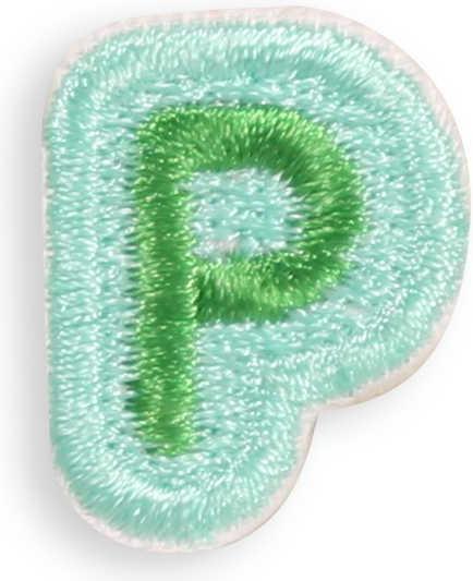 Actual product image PhoneLook Sticker Sticker for mobile/tablet/computer 3D embroidered Mini Lettre P