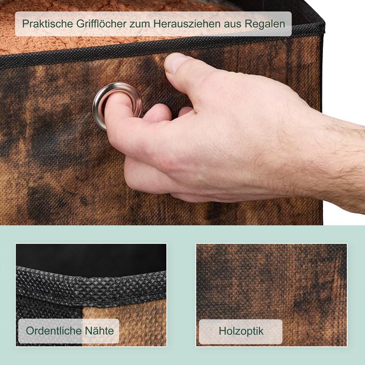 Image du produit Relaxdays 6x bacs-de-rangement (30 x 30 x 30 x 30 cm, 27 l)