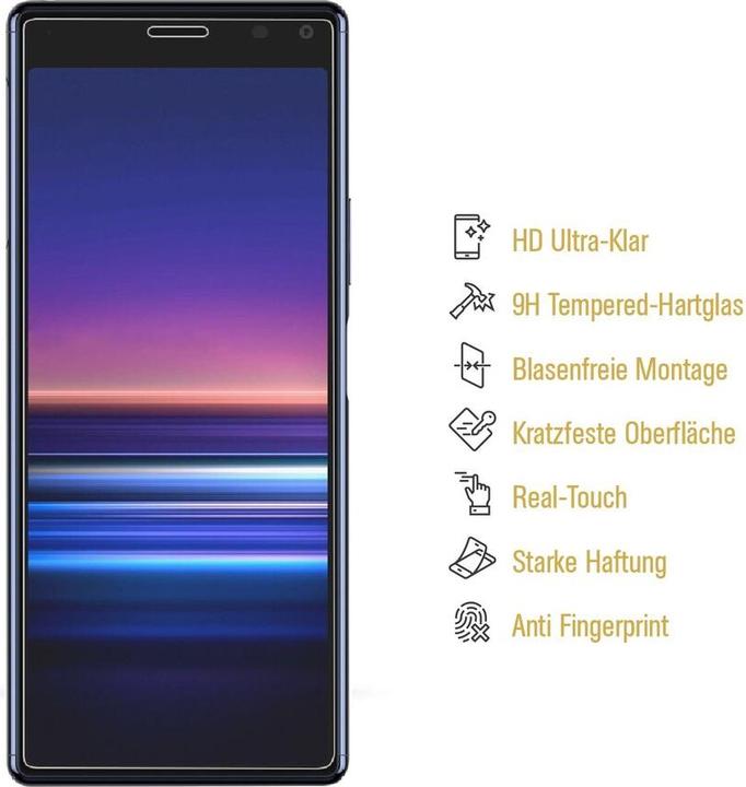 Produktbild Protectorking 1x echtes Tempered 9H Panzerhartglas 3D KLAR (1 Stück, Sony Xperia 20)