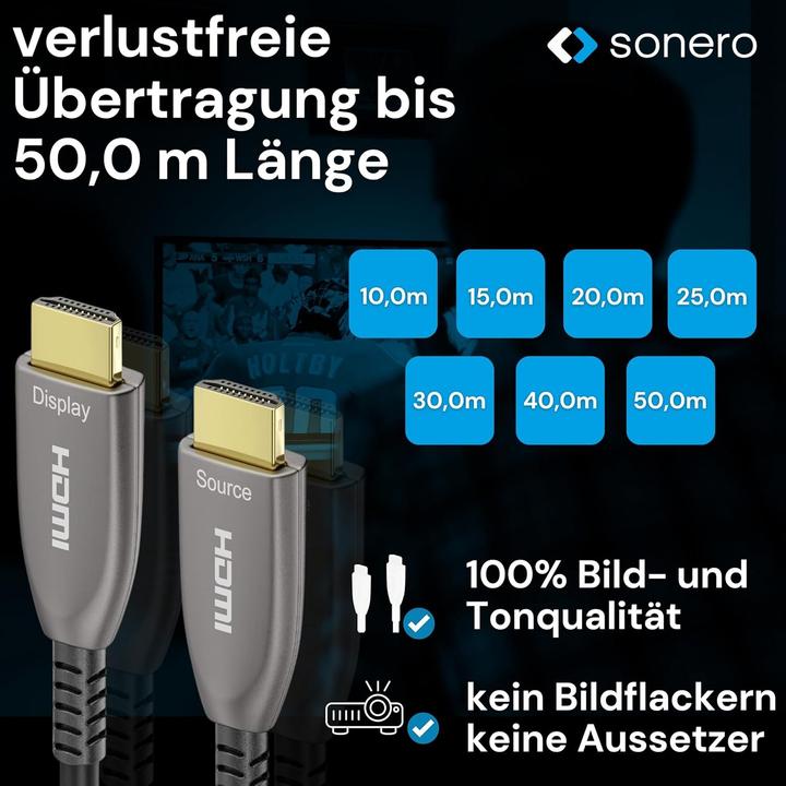 Image du produit Sonero Câble Premium Cert. HDMI actif 30 m (30 m)