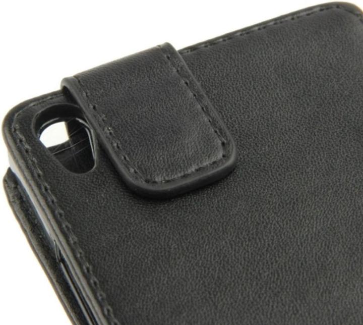 Produktbild König Design Schutzhülle Flip Tasche für Handy Huawei Ascend P7 Schwarz (Huawei Ascend P7)