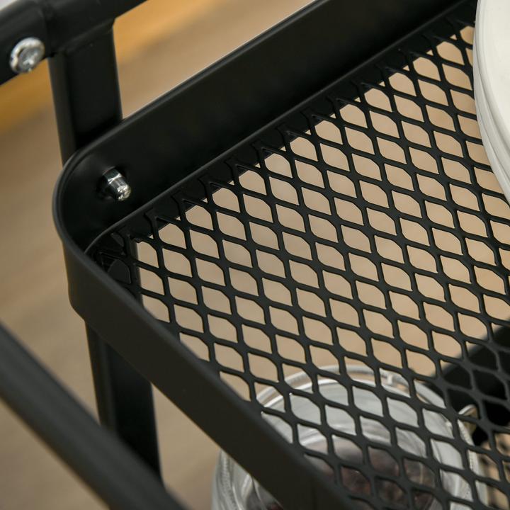Image du produit Homcom Servierwagen Stahl, Kunststoff Schwarz