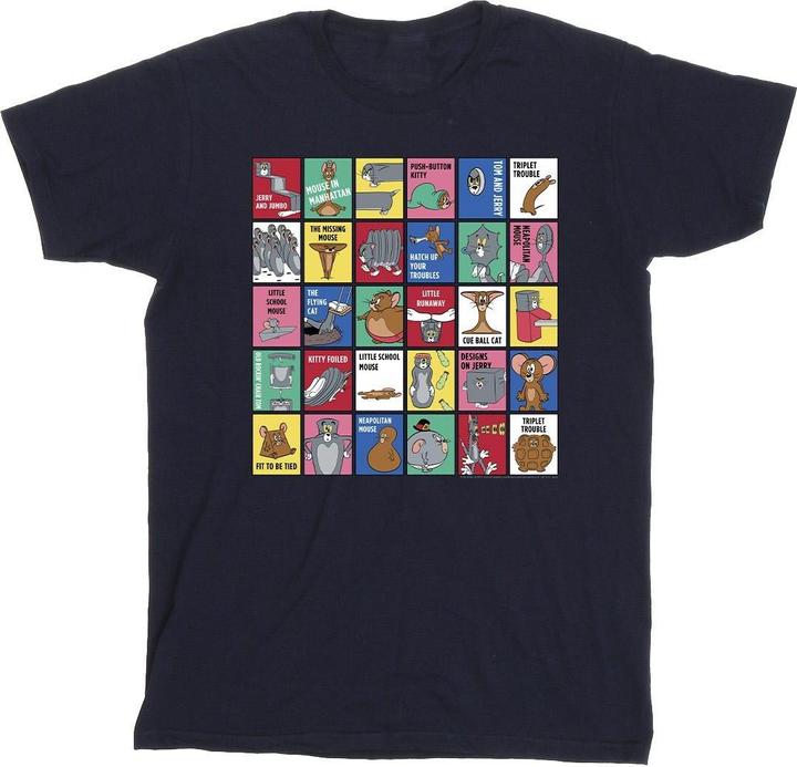 Immagine prodotto Tom & Jerry Grid Squares Maglietta Ragazze (152, 158)