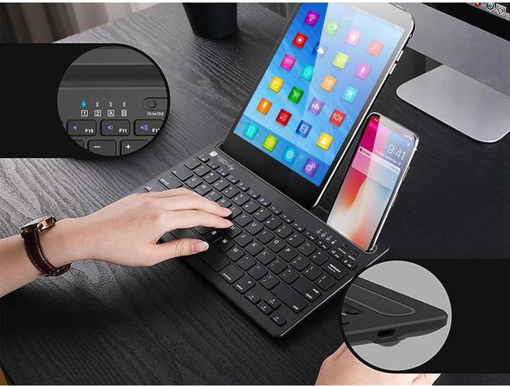 Produktbild Techly Mini Wireless Keyboard 78 Keys (Eng. Int., Kabellos)