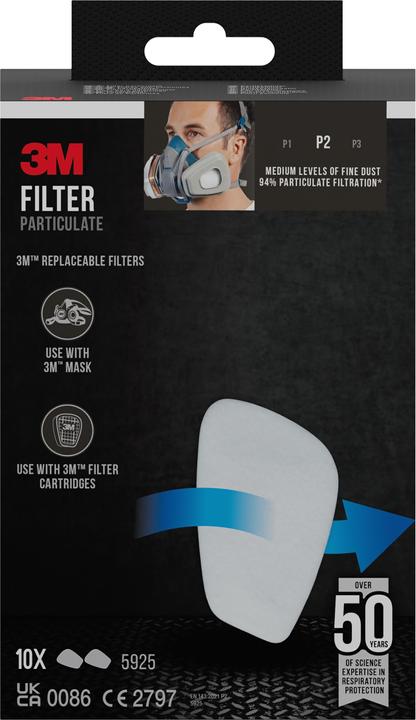 Actual product image 3M Particle filter (P2, 10 x)